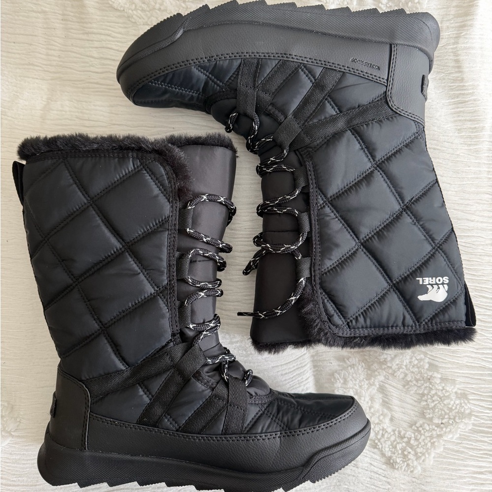 Sorel Black Quilted Winter Boots